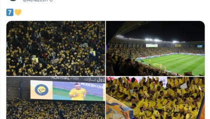 开云官网-一条战线！胜利球迷全场高举7号声援C罗，俱乐部社媒也晒照力挺